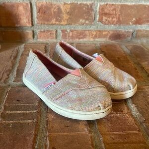 Toms Toddler Iridescent Slip On Shoes